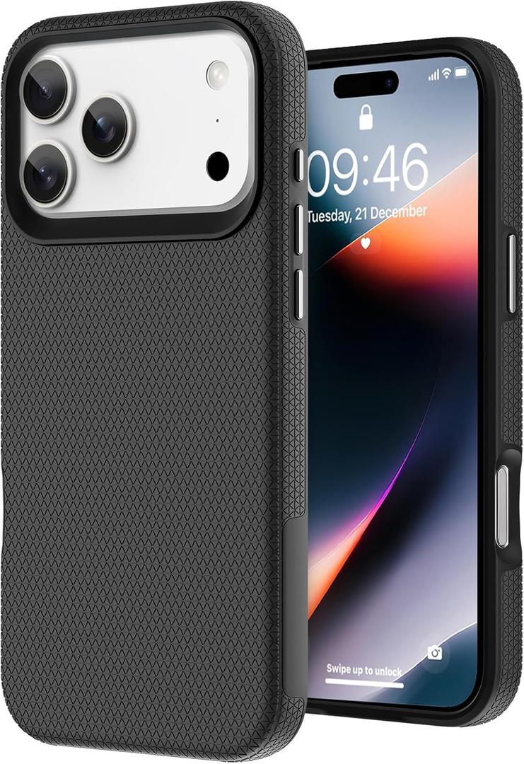 Phone Case Compatible with iPhone 17 pro max, Compatible with MagSafele, Has Undergone High-Drop Test, Arovides Anti-Drop and Anti-Collision Protection. Black