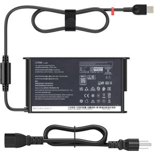 Slim 170W Laptop Charger 20V 8.5A Compatible with Lenovo Legion Slim 5 Yoga Pro 9i ThinkPad X1 Extreme P16 P16v IdeaPad Pro 5 LOQ 15APH8 6IRH8 15IRX9 15AHP9 ADL1703c3a Laptop Power Supply