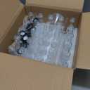 eispap 25 Pcs Mini Glass Liquor Bottles with Lids Small Glass Wine Bottles Reusable Empty Alcohol Bottles with Aluminum Black Screw Cap for Christmas Birthday Weddings Party Favors(50 ml/ 1.7oz)