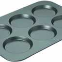 Chicago Metallic Professional NonStick Muffin Top Pan, 15.75Inch x 11Inch, 6-Cup Muffin Top Pan