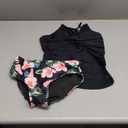 Girls Swimsuit Tankini Criss Cross Ruched 2 Piece Bathing Suit Printed Girl Swimwear for Teens 15-16Y