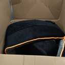 HEGGCOOE Small Dog Car Seat, Memory Foam Dog Booster Seats with Thick Cushion for Medium Dogs Under 35lbs, Detachable Washable Pet Car Seat Bed with Storage Pockets,2 Safety Belts (Black/gray)