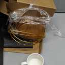 LUKA Ceramic Demitasse Espresso Cups Set with Saucers and Metal Stand, 8 oz Porcelain Stackable Cappuccino Cups Teacup For Tea, Espresso, Latte, Coffee, Cafe Mocha, Set of 4, Black