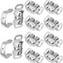 10 Pcs Mobile Home Cabinet Door Catch Double Post Friction Roller Catch Rv Cabinet Latch Closet Door Latch for Rv and Mobile Home(Silver)
