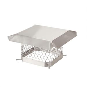 Shelter 9" x 9" Single Flue Bolt-On Chimney Cap, Fully Assembled, Stainless Steel