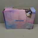 NEMONE Mermaid 4 Size Adjustable Light up Roller Skates for Girls, Purple Blue Skates for Toddlers, Beginner Kids Butterfly Roller Skates Indoor Outdoor (Medium - Big Kid)