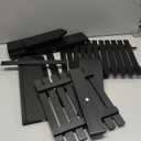 Bamboo Fruit Basket l 3 Tiered Design l Large Capacity l Multipurpose Functionality for Convenient Fruit l Vegetable Storage on Your Countertop l Black