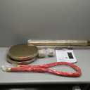 Gold Stanchions, Red Carpet Ropes and Poles, Stainless Steel Barriers for Party, Museums, Wedding, Easy Connect Assembly, 2PCS