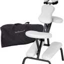 BestMassage Portable Massage Chair for Tattoo and Spa Foldable Massage Therapy Chair with Adjustable Face Cradle High-Density Cushion Lightweight Design with Carrying Bag Ideal for Salon Use (White)