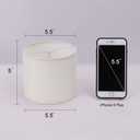 Wellmet Small Lamp Shades,ONLY for Candle Bulbs,Clip-on Drum Mini Lampshades,Set of 6, 5.5"x 5.5"x5",Cream White