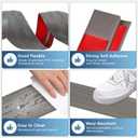 Vinyl Floor Transition Strip Door Threshold Self Adhesive 36 inch, Thresholds for Doorways, Edge-Reducer Transition-Strips for Door/Floor (Wood Grain Gray)