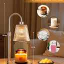 Innqoo Champagne Gold Candle Warmer Lamp with Timer, Dimmable Candle Warmer for Home Decor, Height Adjustable Candle Lamp for Jar Candles, Birthday Gifts for Women Mom, House Warming Gifts New Home