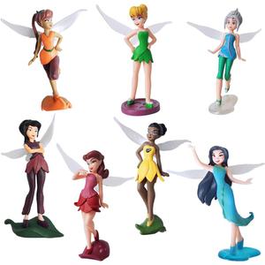 Grostmend Tinkerbell Party Decorations Mini Fairy Figurines Fairies for Fairy Garden Accessories Tinkerbell Cake Topper Miniature Figurines Decor Doll Birthday Gifts for Girls