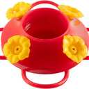 Outdoor Metal Mesh Bird Feeder, Cylindrical Metal Mesh Feeder Transparent Rotary Button