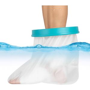 Waterproof Foot Cast Cover for Shower Adult, Reusable Watertight Protector for Foot Surgery, Bandages, Wounds, Burns, Ankle Cast Shower Bag [2025 Upgrade]