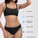Beautikini Period Swimwear for Teens Menstrual Leakproof Taylor Bikini Top Period Bikini Swimsuit Bathing Suit for Teens Girl (Black, S)