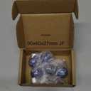 uxcell 5 Pcs Gemstone Sphere Balls, 20mm Mini Natural Quartz Sphere Polished Hand Carved Crystal Ball for Garden Kitchen Living Room Bathroom, Blue