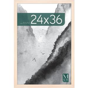 MCS Museum Poster Frame 24x36 Natural Woodgrain, Vertical & Horizontal Wall Hanging Large Picture Frame for Photos, Posters & Art Prints (1-Pack) (24 x 36 in)