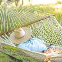Castaway Living 13 ft. Double Traditional Hand Woven Cotton Rope Hammock 2-Person, 450 lb Capacity, Free Extension Chains & Tree Hooks, Designed in The USA