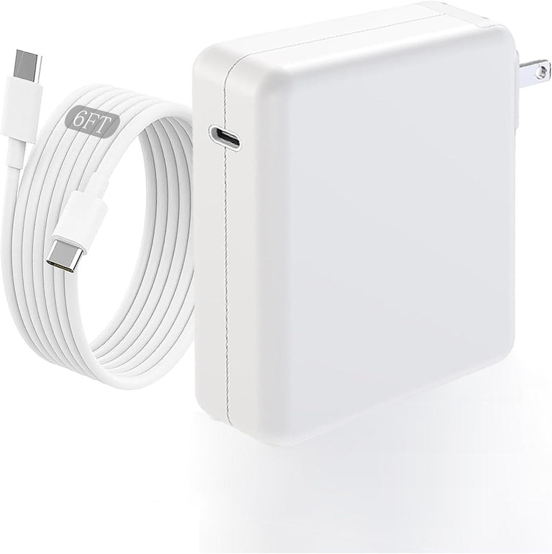 Macbook Pro Charge,140w Fast Mac book Air/Pro Charger With 6FT Fast Charger USB C to C Cable Cord For Apple MacBook Pro/MacBook Air 16 15 14 13 Inch,M1 M2 M3, iPad Pro, Samsung Galaxy & All USB C Device