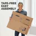 Bankers Box Small Classic Moving Box, 10-Pack, Reinforced Handles, Tape-Free Assembly, 15 x 12 x 10 Inches