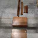 Solid Wood Coat Rack Freestanding Clothing Rack with Wheels & 2 Shelves Storage & 5 Hooks Heavy Duty Clothes Rack Wood Coat Tree Stand Hat Hanger Rack for Corner Bedroom Entryway Living Room Hotel