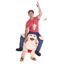 Morph Fat Stripper Adult Piggyback Costume, Piggy Back Costume, Carry Me Costume Adult, Fancy Funny Piggy Back Ride Costume
