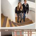 Stair Treads for Wooden Steps Indoor, (15 in Pack, Brown, 30"X8") Peel and Stick Stair Tread,Stair Runners, Non-Slip Carpet Stair-Treads for Kids, Elders & Pets, Machine Washable, Reusable