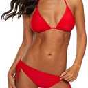 American Trends Women's String Two Piece Halter Top Triangle Bikini Set with Tie Side Bottom Sexy Swimsuit Bathing Suits XS