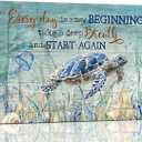 Sea Turtle Wall Art Turtle Pictures Wall Decor Inspirational Quotes Canvas Painting Print Ocean Artwork Modern Home Decor Framed for Living room Bedroom Bathroom 16"X24"