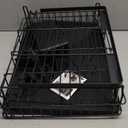 Swedecor Extendable Dish Drying Rack, Large 2-in-1 Dish Racks for Kitchen Counter with Drainboard & Pan Slots, Anti-Rust Over Sink Dish Drainer, 12.6" to 22.4" L x 16.7" W, Black