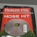100 ft Stainless Steel Garden Hose - 2026 New Upgraded Metal Water hose - Flexible Water Hoses Pipes with Latex Core, 3/4" Solid Brass Connector - No-Expandable Watering Garden Hoses