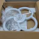 Low Profile Ceiling Fans with Lights and Remote, Fandelier Ceiling Fan Flush Mount, 3000K-6500K Smart 5 Blades LED Fan Light, Small Ceiling Fans with Lights for Bedroom, Kitchen (18 inch, Matte White)