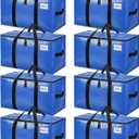 BAGAIL Heavy Duty Moving Bags with Strong Handle, Extra Large Moving Boxes, Storage Tote for Clothes, College Moving Supplies(Blue, 8 Pack)
