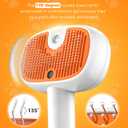 Pet Steam Brush for Dog &Cat, 3-in-1 Self-Cleaning Dog Brush Pet Spray Hair Removal Comb, 2 Spray Modes Rechargeable Deshedding Dog Steam Spray Hair Brush for Shedding Massaging Cleaning (White)