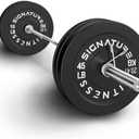 Fitvids Olympic 2" Bumper Plates Set Weight Plates Set & 7FT Olympic Barbell Bar(100 Pounds Total)