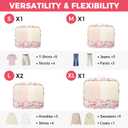 BAGAIL 9 Set Packing Cubes with Packing List Luggage Packing Organizers for Travel Accessories (Flamingo)