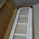 26" X 6" Steel Return Air Filter Grille for 1" Filter - Easy Plastic Tabs for Removable Face/Door - HVAC Duct Cover - Flat Stamped Face -White [Outer Dimensions: 27.75w X 7.75h]
