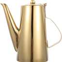 Yardwe Stainless Steel Oil Dispenser Bottle 7.87X4.52X3.34In Cold Water Kettle with Drip-Free Spout for Household Oil Storage and Kitchen Cooking