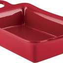 Rachael Ray Solid Glaze Ceramics Bakeware / Baking / Lasagna Pan, 9 Inch x 13 Inch, Red