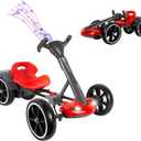 MAOO Electric Go Kart for Kids, Foldable Ride On Toy Car for Toddlers Ages 2-4, Zero Assembly Battery Powered Go Kart with EVA Foam Tires, Adjustable Seat, Steering Wheel, 390 Motor, 3.73 MPH(Red)