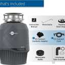 InSinkErator Evolution .75HP with power cord, 3/4 HP Garbage Disposal, Advanced Series EZ Connect Continuous Feed Food Waste Disposer