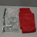 Gwine Kitchen Curtains for Small Window Treatment, Light Filtering Short Cafe Curtains Over Sink, Half Window Drapes Tier for Bedroom Bathroom Rod Pocket, Each 30" Wx36 L, Red, 2 Panels