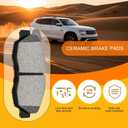 Front Ceramic Disc Brake Pads D465 Replacement For Honda Accord EX/LX 2.2L 1990-1997, 2.7L 1995-1997, For Accord SE 1991/1997, Accord 1994-1997 (DX), For Acura CL Base/Premium 2.2L 1997