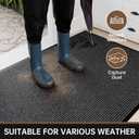 Front Door Mat, 72" x 48" Heavy Duty Indoor Outdoor Doormat, Non-Slip Welcome Mats for Entryway, Rubber Backing Low Profile Commercial Door Mats