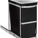 simplehuman 30 Liter / 8 Gallon Under Counter Kitchen Cabinet Pull-Out Trash Can, Heavy-Duty Steel Frame