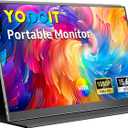 Yodoit Portable Monitor 15.6" 19201080 FHD IPS Travel Screen Display with USB-C Plug & Play, Built-in Speakers Smart Cover for MacBook PC Xbox, Extended Display for Remote Workers (Black)