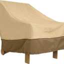 Classic Accessories Veranda Water-Resistant 30 Inch Patio Lounge Chair Cover, Patio Furniture Covers (Pebble/Bark/Earth)