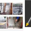 Mortar Pointing Grouting Gun, Cement Caulking Pump with 5 Nozzles for Grouting of Doors & Windows, Stainless Steel Mortar Sprayer Applicator Tool for Grouting, Sealing, Joint Filling (Yellow)