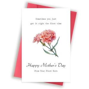 Funny Mother's Day Card from Your First Born, Happy Mother’s Day Gift from Eldest Son Daughter, Sweet Mothers Day Gift for Mom, Unique Oldest Child Mothers Day Card, Set of 3